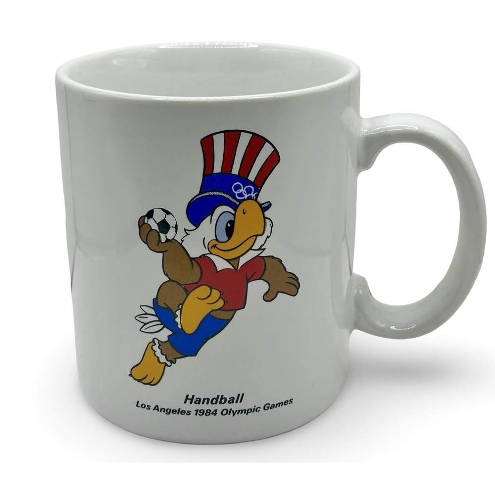 Papel 1984 Los Angeles Olympic Games Handball Coffee Mug Sam the Eagle Vintage